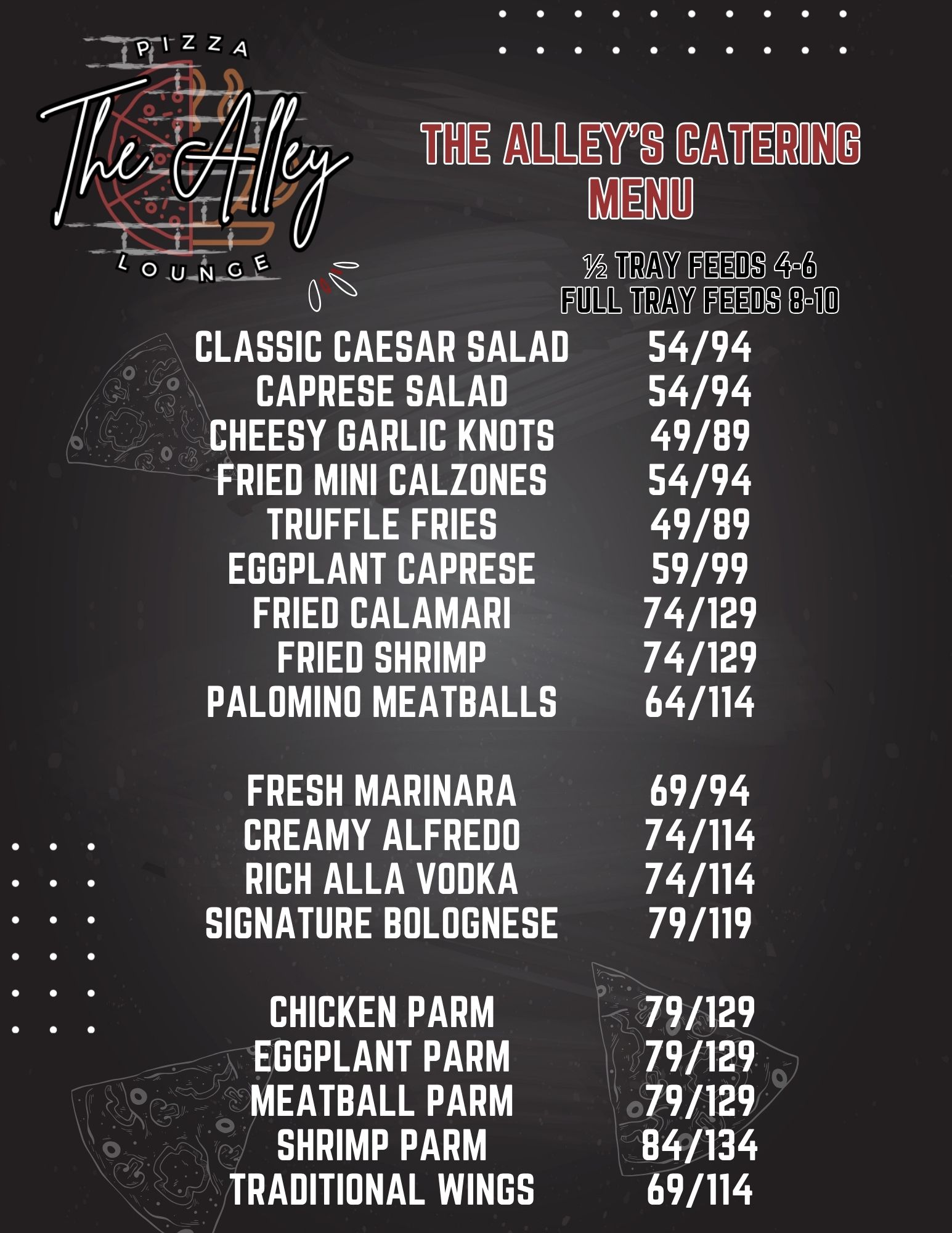 Catering Menu Page 1